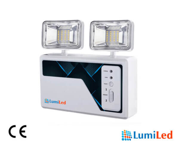 Iluminação de Emergência - LL-2200 - 2.200 Lúmens com 2 Faróis